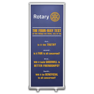 Four-Way Test Retractable Banner                                                                                        