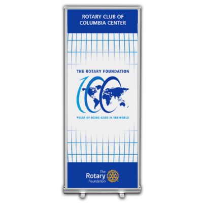 Customized Rotary Foundation Centennial Retractable Banner                                                              