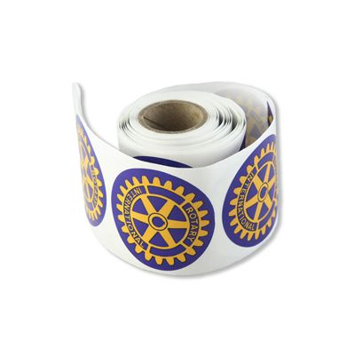 1" Blue & Gold Stickers - Roll of 100