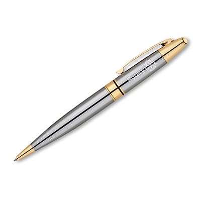 Silver/Gold Solid Brass Ballpoint Pen