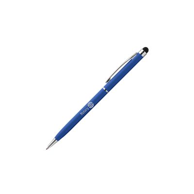 Blue Ultra Slim Soft Touch Stylus Pen w/ Rotary Masterbrand