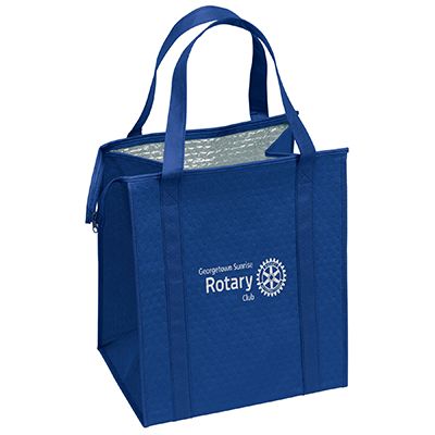 Multi-Color Imprint Custom Extra Large Insulated Grocery Tote with Zipper