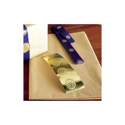 Iridescent Gold Tissue Gift Wrap with Ribbon and Stickers
