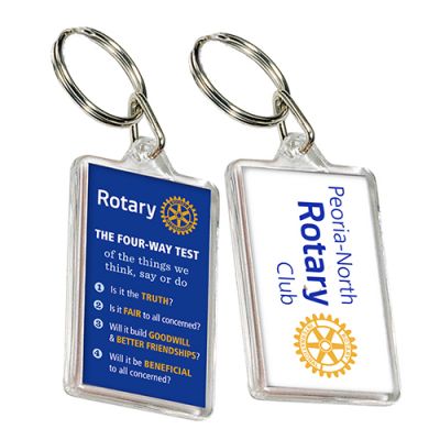 Custom Imprinted Acrylic Keyrings (Min. 300)