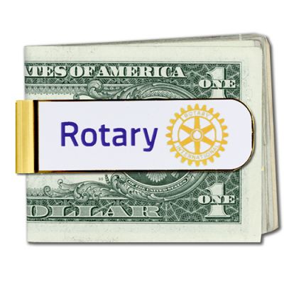 Rotary Masterbrand Signature Logo Money Clip - Silver