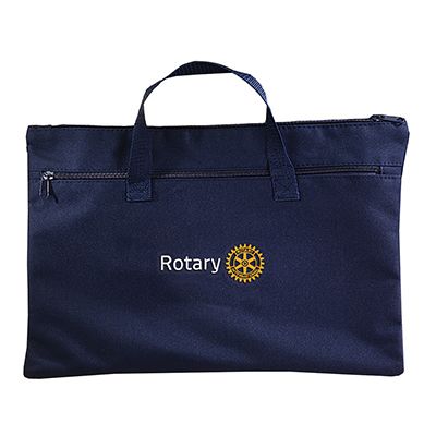 Navy Conference Bag with Zippered Closure