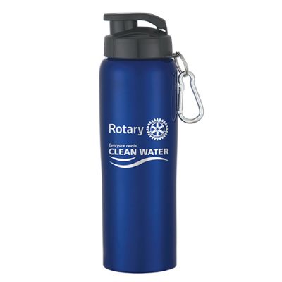 Blue Stainless Steel Water Bottle with Sip-through Lid