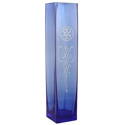 10" Blue Glass Vase