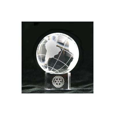 2-1/4" Crystal Globe on Crystal Stand