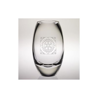 10" Crystal Mouthblown Vase
