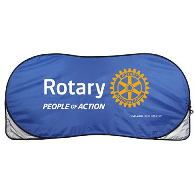 Blue Auto Sunscreen with Rotary Masterbrand & People of Action