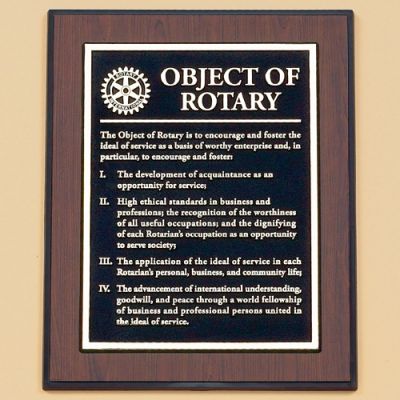 8" x 10" Object of Rotary Wall or Desk Plaque