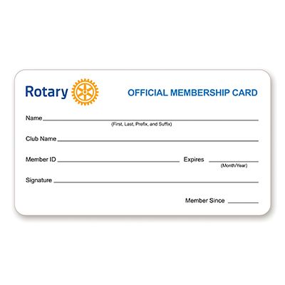 Rotary International Membership Card - Pk of 10