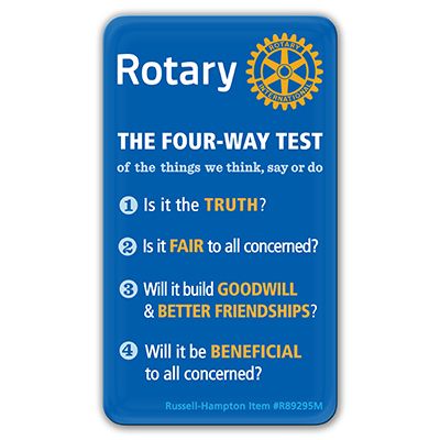 The Four-Way Test Magnet