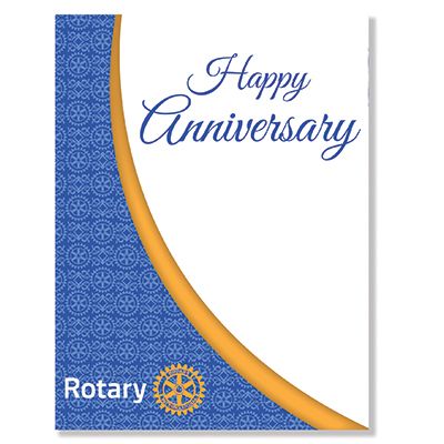 Happy Anniversary -- Rotary Greeting Card - Pack of 10