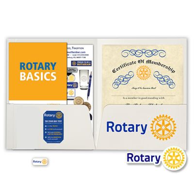 Rotary New Member Presentation Kit with White Masterbrand Magnet
