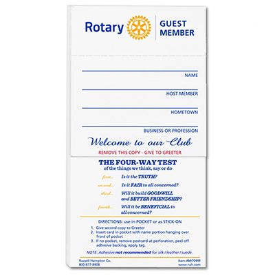 Guest Masterbrand Name Badge Cards - Pack of 125