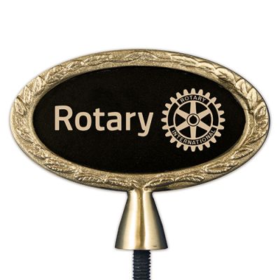 Oval Bronze Rotary Emblem Bell Top
