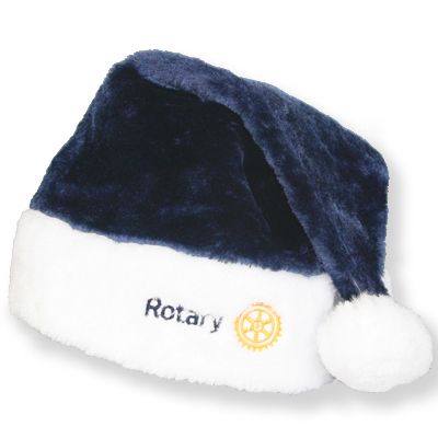 Blue Plush Santa Hat