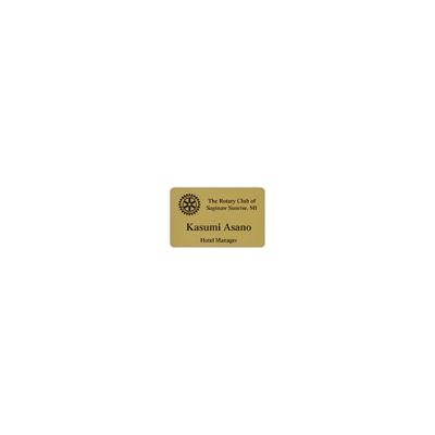 Gold Credit Card Style Name Badge                                                                                       