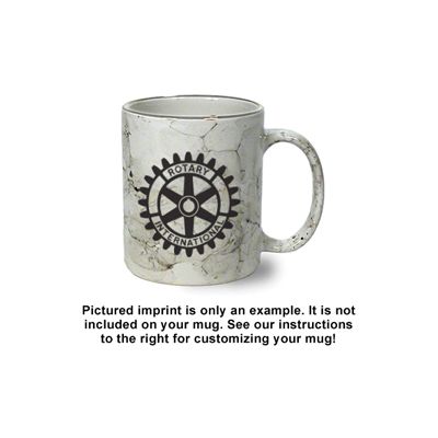 Custom Imprinted Marbleized C-Handle Coffee Mug