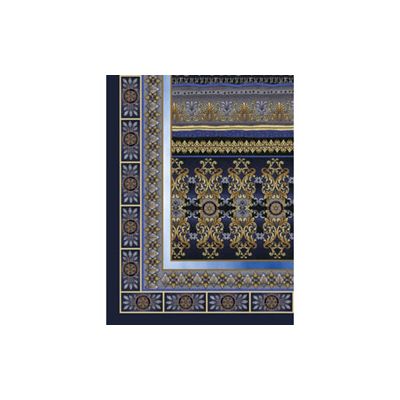 Blue & Gold Designer Silk Scarf