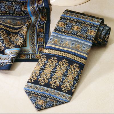 Designer Print Silk Necktie