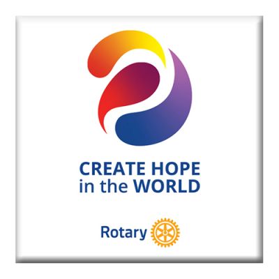 2023-24 Rotary Theme Coaster, 4-1/4" Square