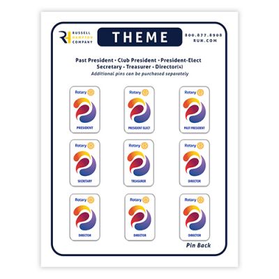 Set of 9 CLUB Officer Theme Pins 2023-2024 Theme