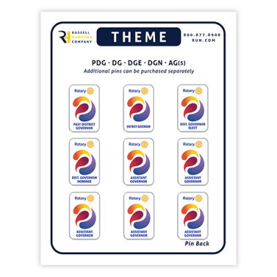 Set of 9 DISTRICT Officer Theme Pins