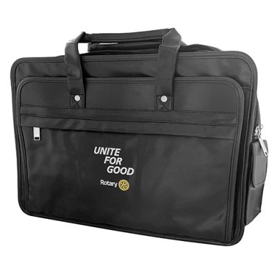Black Leatherette Laptop Bag w/ 2025-26 Message